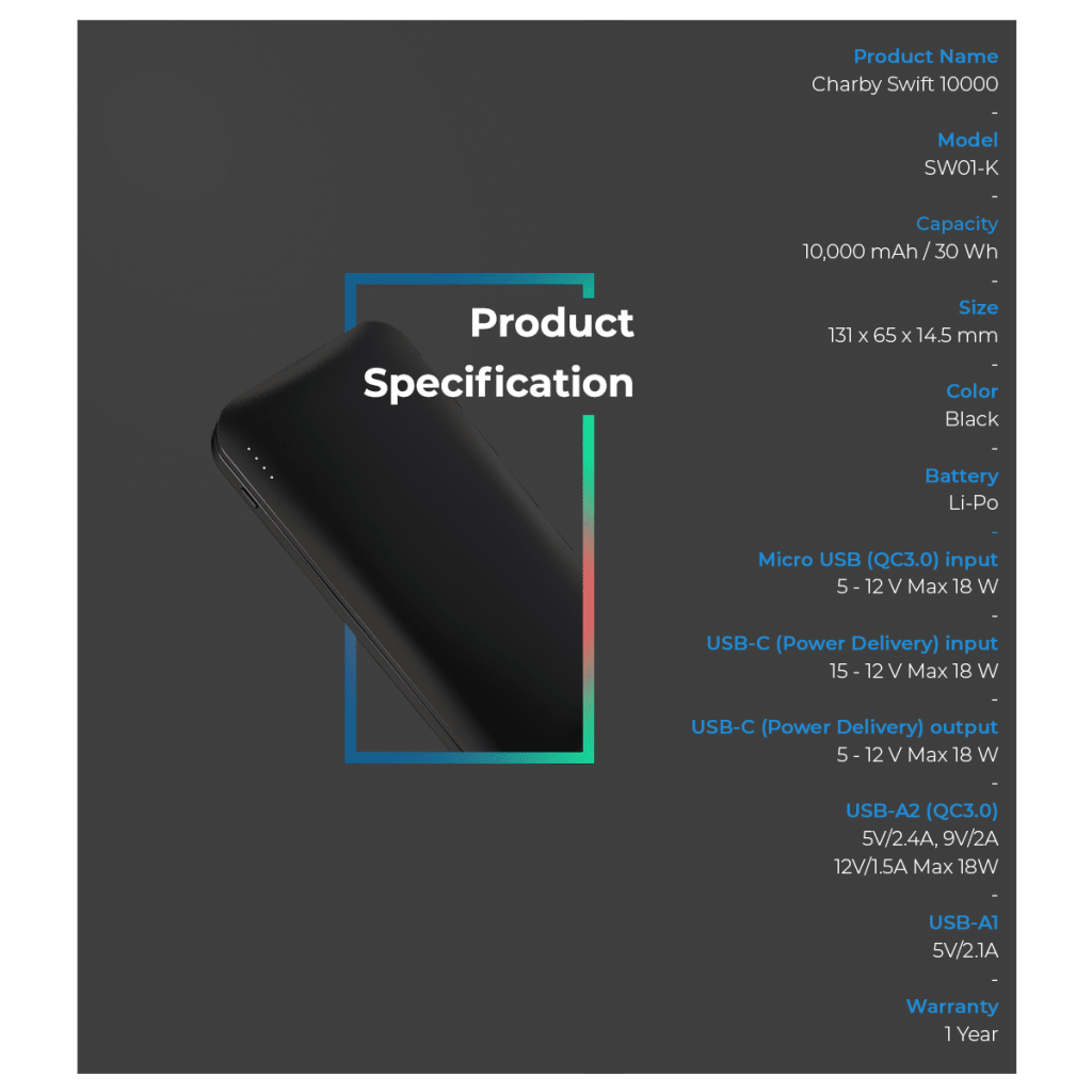 Power Bank Specifications