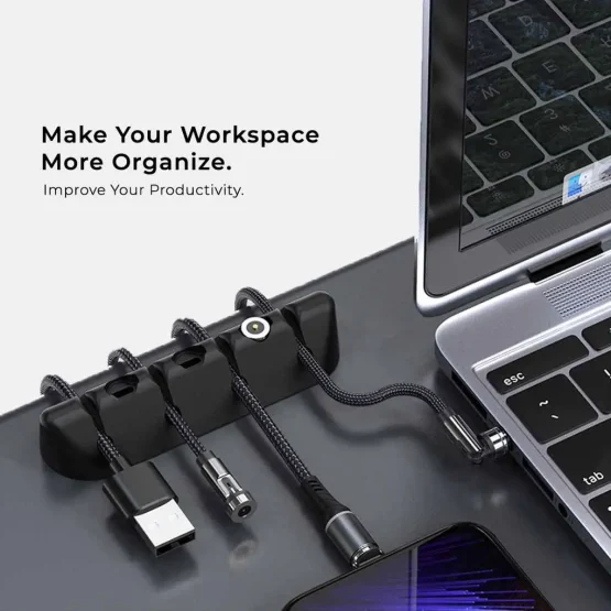 tidy your desk with cable organizer