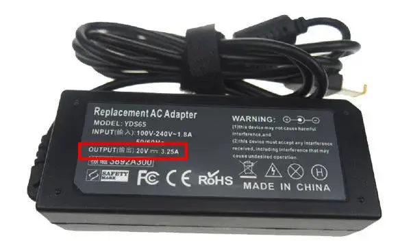How to check laptop charger's wattage