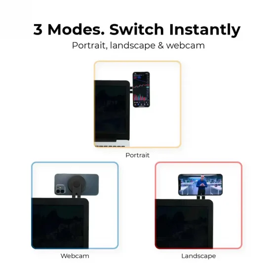 Switch your MagSafe laptop phone holder to landscape or webcam