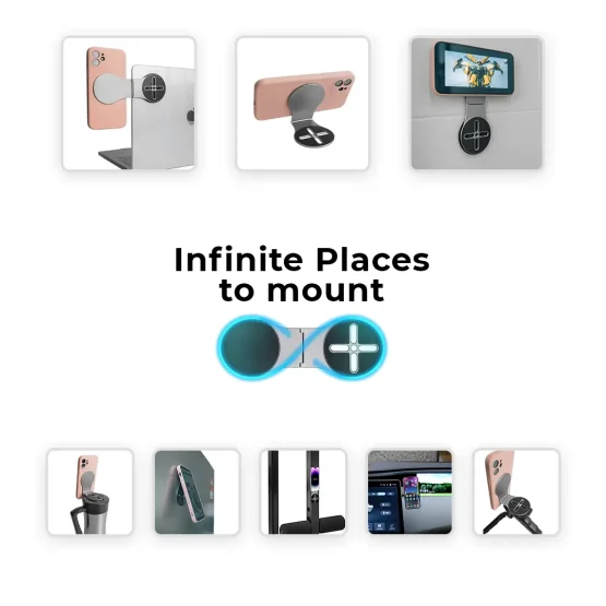 MagSafe Mount for Monitor, Desk, Wall, Bottle, Fridge, Gym, Tripod