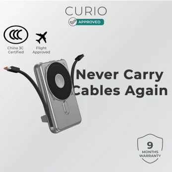3c certified 3-in-1 magsafe powerbank with rechargeable cables