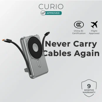 3-in-1 MagSafe Powerbank with Rechargeable Cable