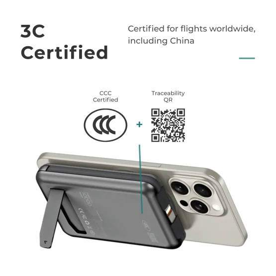 CCC certified magsafe powerbank for china and international flights
