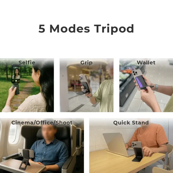 Multifunctional 3 in 1 MagSafe Tripod Wallet Stand