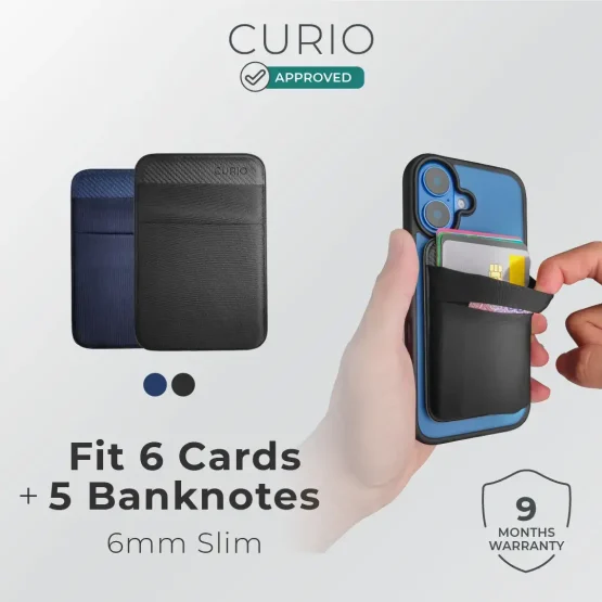 CURIO Stretch Wallet - Slim MagSafe 6-Card Holder with Cash Pocket 1 Slim & Stretchy MagSafe Card Holder