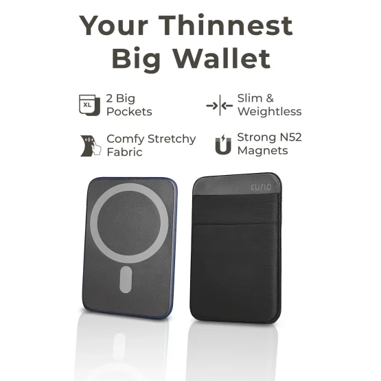 Slim & Strong MagSafe Wallet for Multiple Cards with hidden cash pocket