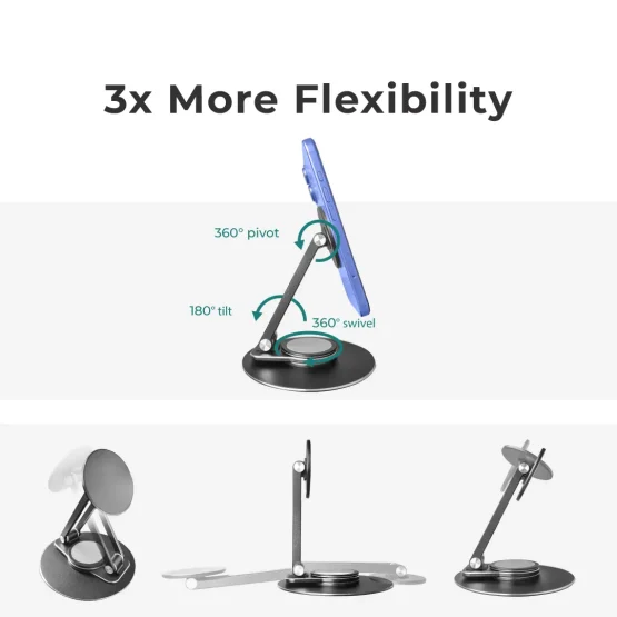 360° Adjustable & Foldable MagSafe Phone and Tablet Stand