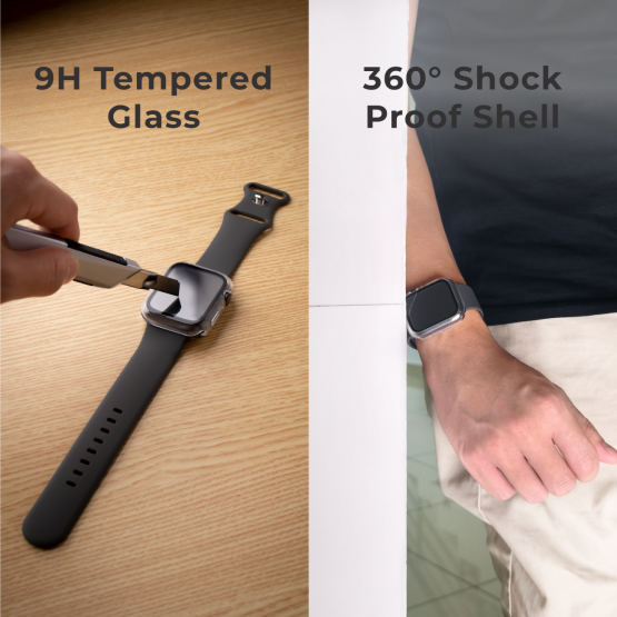 9H Tempered Glass 360° Cover Watch Case