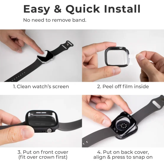 Quick Install Apple Watch Matte Case