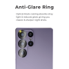 Anti-glare black ring on Samsung Galaxy camera lens protector for cleaner night photos