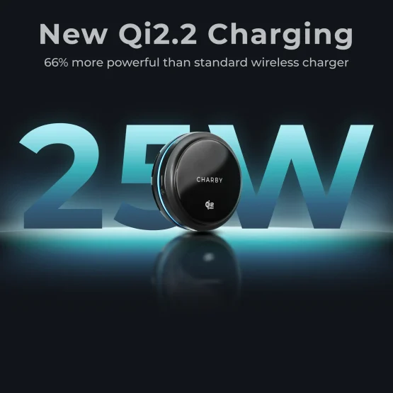 Qi2.2 magnetic wireless car charger supports up to 25W fast charging with improved thermal control