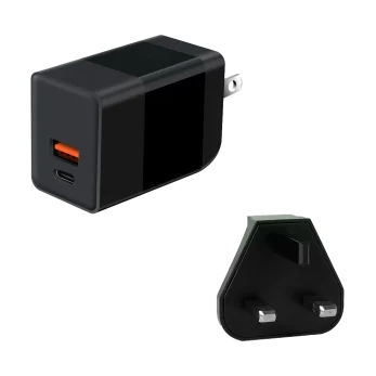 45W GaN Charger with UK Plug Converter