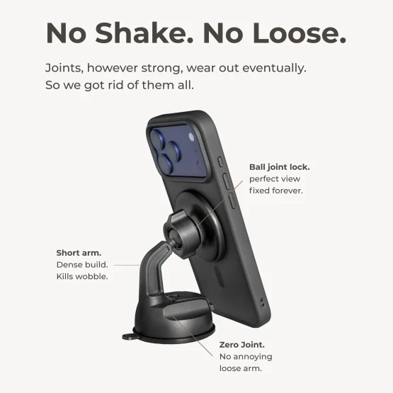 Short Arm Car Mount for Heavy Phones