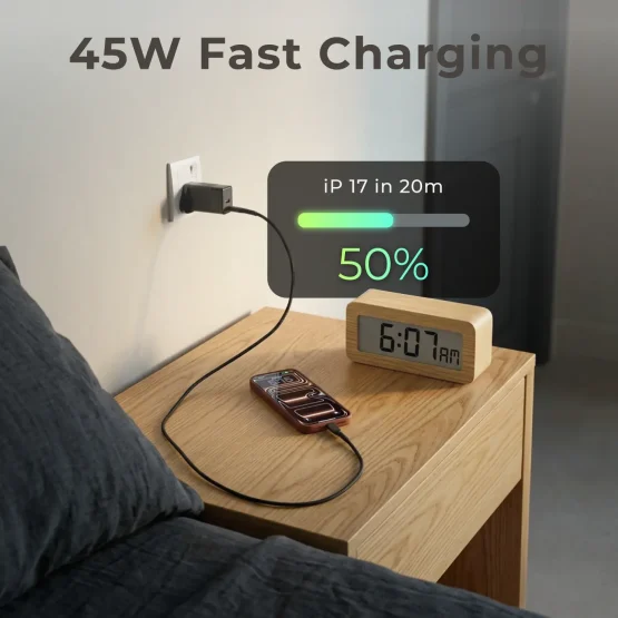 45W PD Fast Charging for iPhone 17 Series
