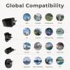 Worldwide Travel Charger with UK, EU, AU, and US Plug Converter