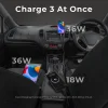 90W Car Charger to Fast Charge iPhone, iPad, and dashcam