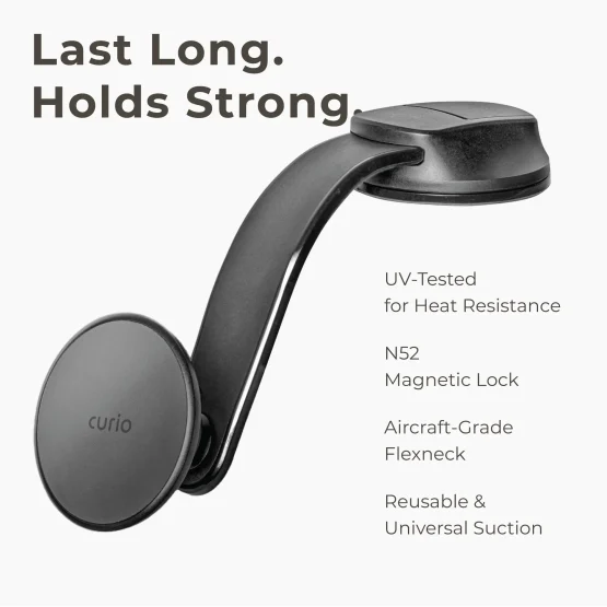 MagSafe Flexible Arm Holder with Secure Suction & Magnets