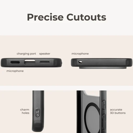 MagSafe Matte Case with precise cutouts