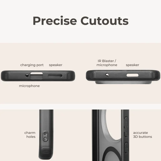 MagSafe Matte Case with precise cutouts
