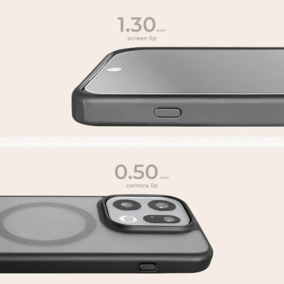 MagSafe Matte Case with raised screen & camera lip protector