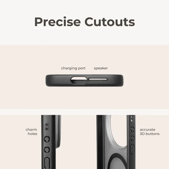 MagSafe Matte Case with precise cutouts